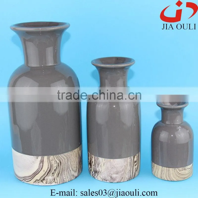 BSCI Audit Factory Marble color Ceramic Vase for home decor