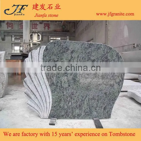 Different Colors Flower Granite Carved Beautiful Gravestone