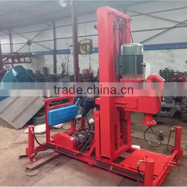 Professional portable traction type water well drilling rig with 60/73/89mm drilling pipe