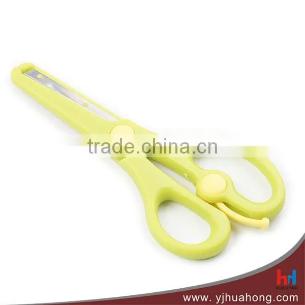 5.25" left hand promotional plastic handle student scissors (HA-07B)