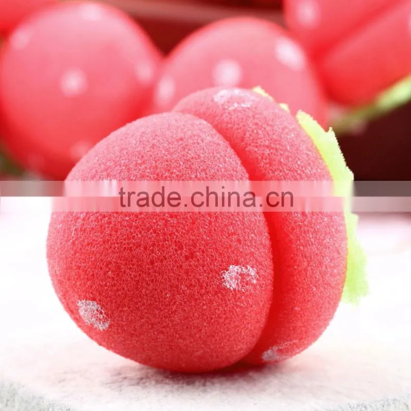 12xStrawberry Balls Hair Care Soft Sponge Rollers Curlers Lovely DIY Tool New Design Hair Curler As Seen On TV Magic Hair Curler