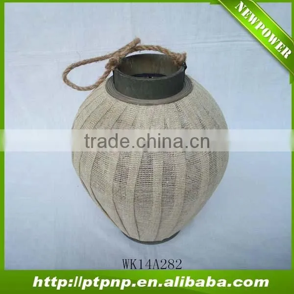 Cheap Mini handmade wood candle lantern for garden