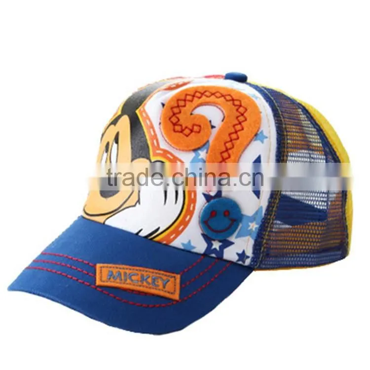 Children Mouse Cartoons Print Trucker Hat Kid Baseball Mesh Cap
