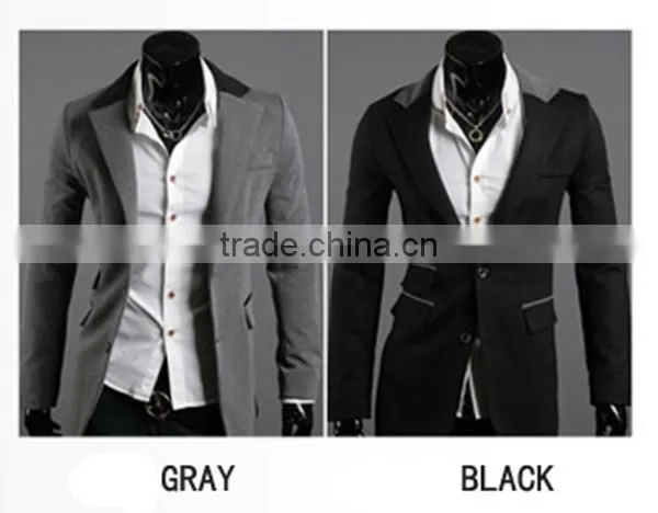 High quality balck and gary 2 colors for choice cheap price mens grey blazer