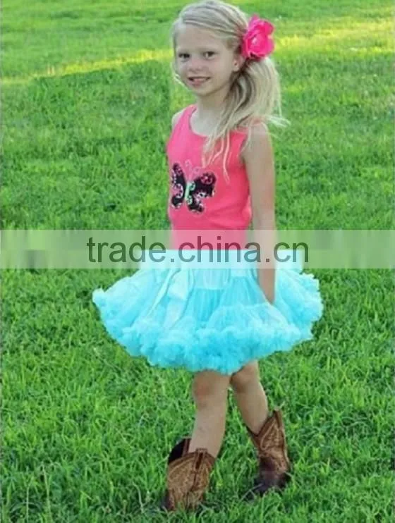 Adorable baby boutique clothing princess ballet tutu fluffy pettiskirt girls smcoked ruffle chiffon boutique skirt