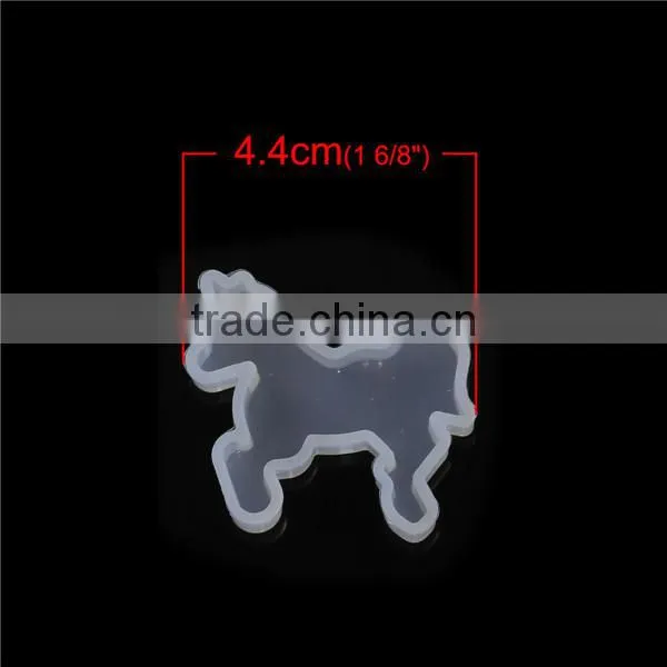 Silicone DIY Tools Resin Mold Horse Animal White 44mm x 40mm