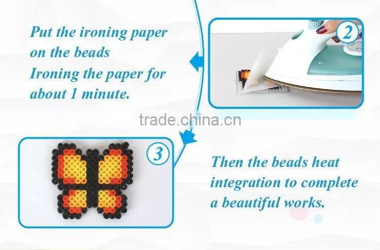 Diyfashion 5mm hama perler fuse beads the Fried Egg set with puzzle iron paper and twezzer hama beads toys for kids 18030