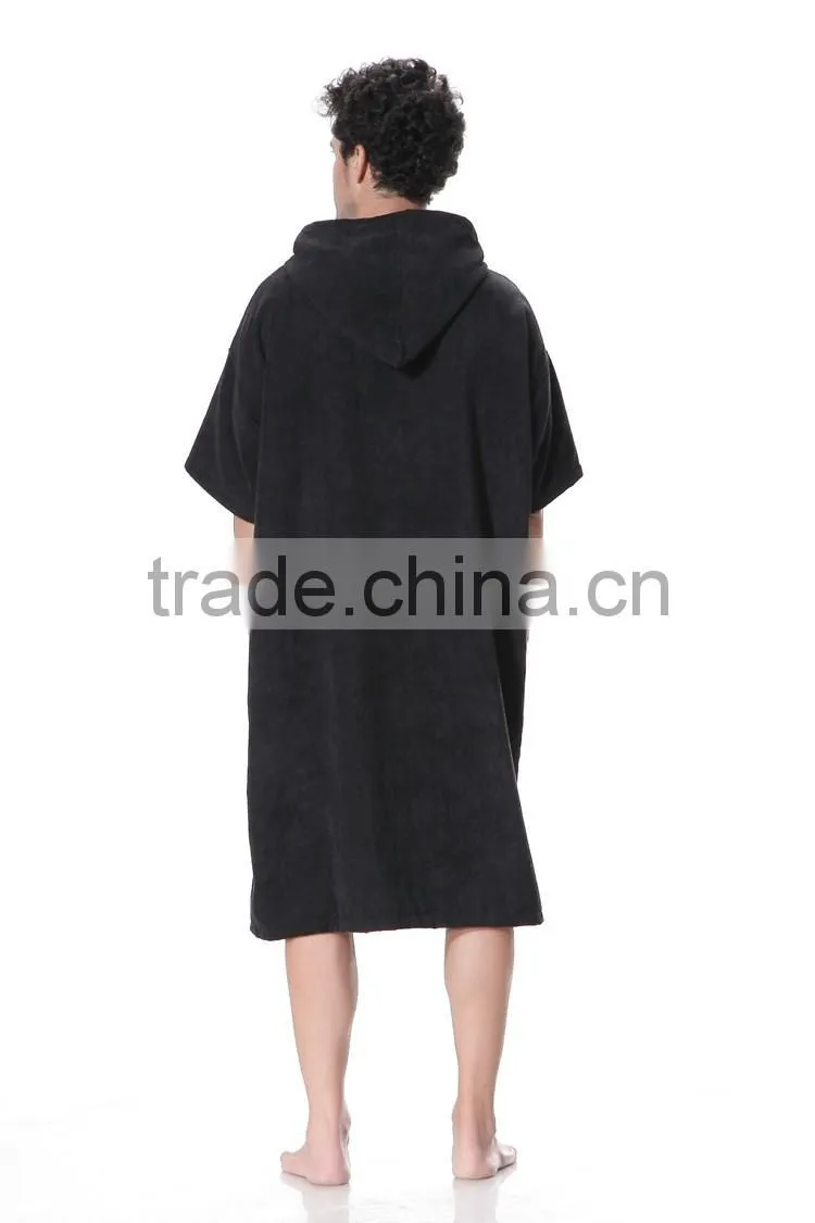 Towel fabric hoodies bathrobe adult poncho xxl adult poncho