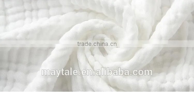 Newborn Muslin Cotton Baby Bath Towels White