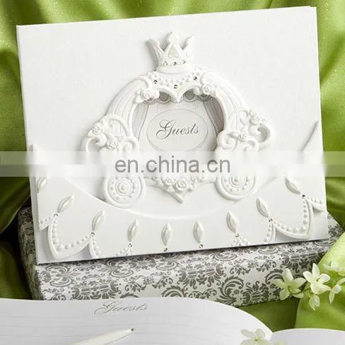 resin pumpkin carriage wedding guest book/ Pen/ Cake Knift/ Sever/ Toasting Flutes Set
