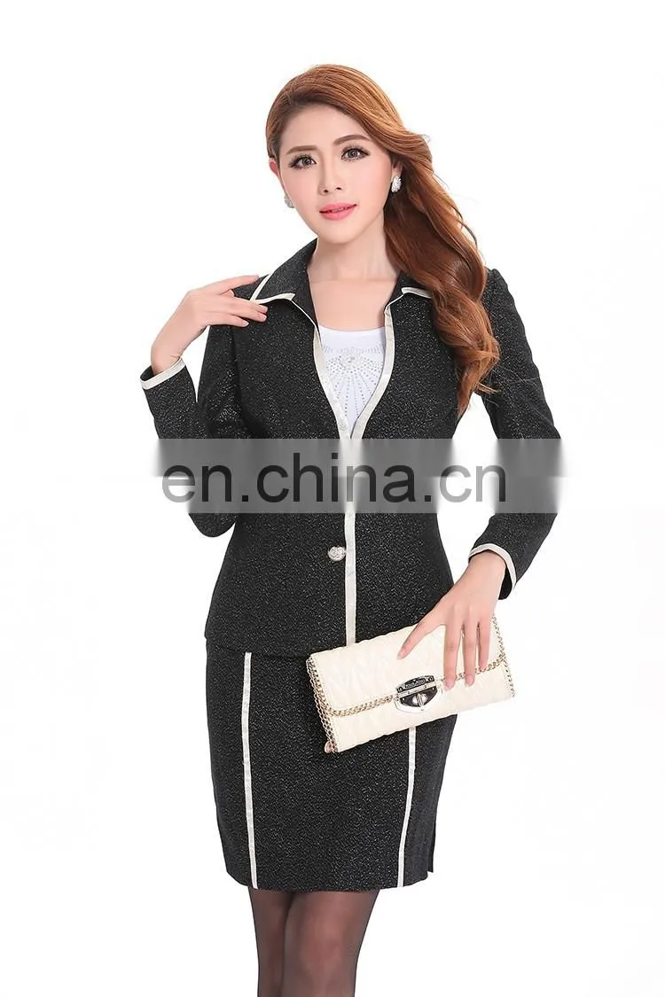 OEM formal hot popular office short skirt suits for women