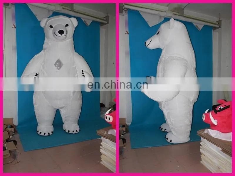New arrival!!!HI CE animal mascot costume in 3 meters for show or event,inflatable polar bear costume for adult