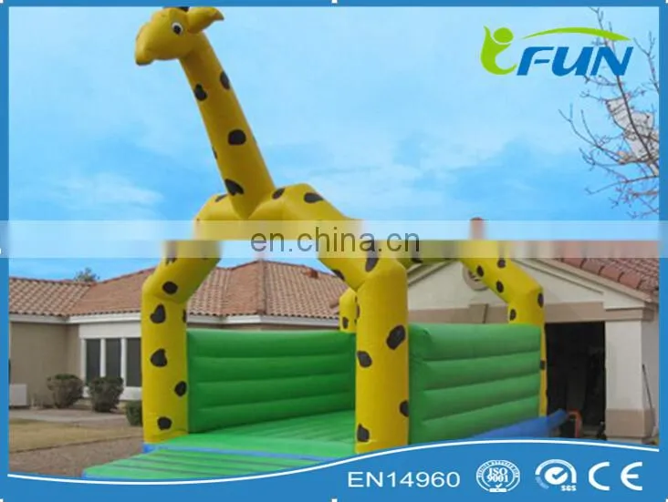 Commercial inflatable giraffe bouncer/inflatable giraffe jumping bouncer/giraffe inflatable bouncer castle