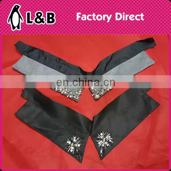 New Design Shirt Neckline With Rhinestone /Bead Detachable Collar Garment Ornament