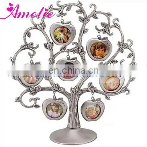 A0199 Silver Family Apple of My Eye Pewter Photo Tree