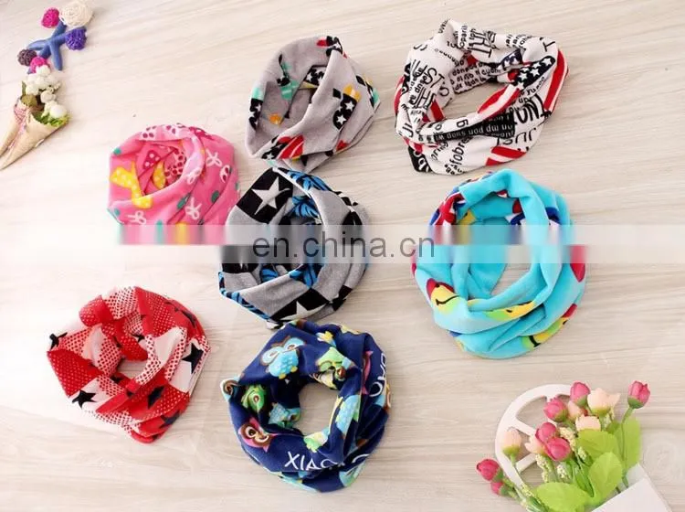 wholesale cartoon printed children neckwear loop scarf polar fleece scarf