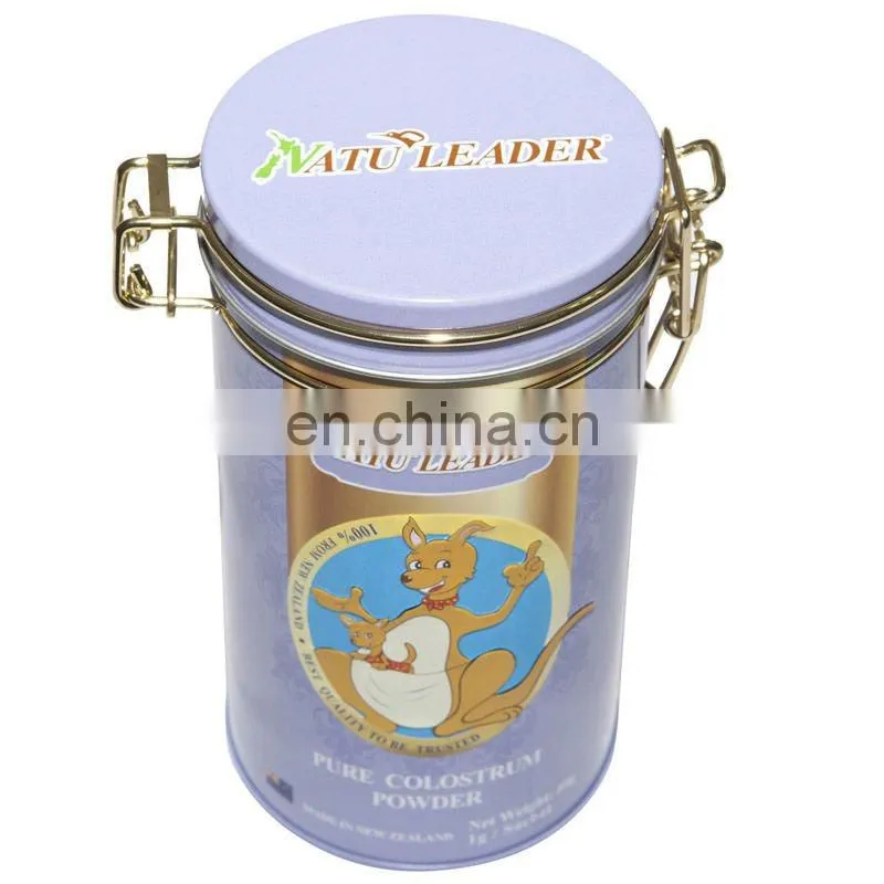Tea Coffee Tin Boxes with Clip Lid
