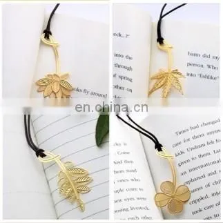 custom metal bookmarks copper gold snowflake clover carnation bookmarks