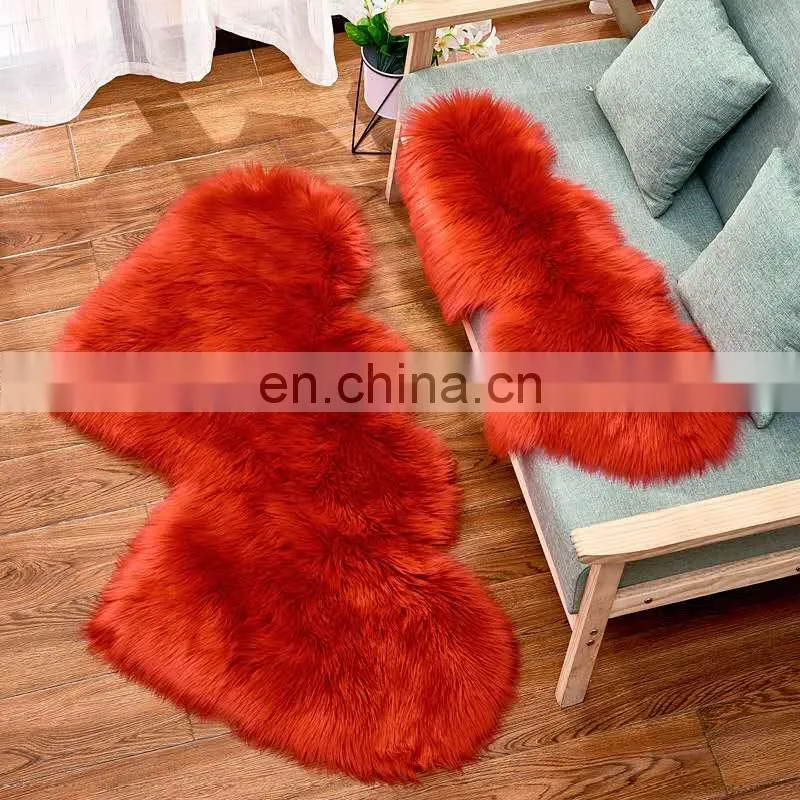 Wholesale different shapes colors fur rugs faux carpet