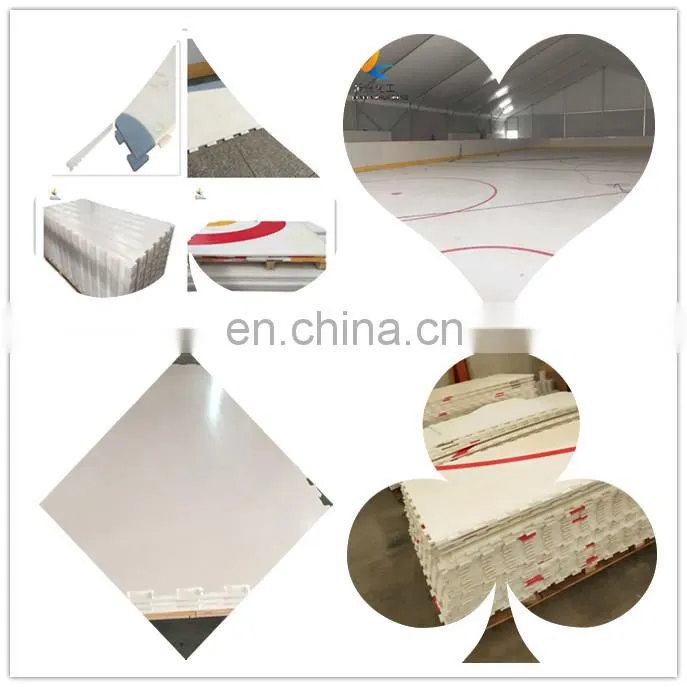 60*30m strong frame synthetic ice rink for roller skating ground and barrier
