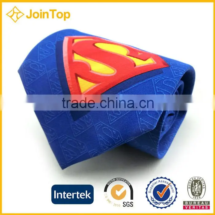2016 Newly Design Cute Funny Printing Cartoon Child microfibre Necktie