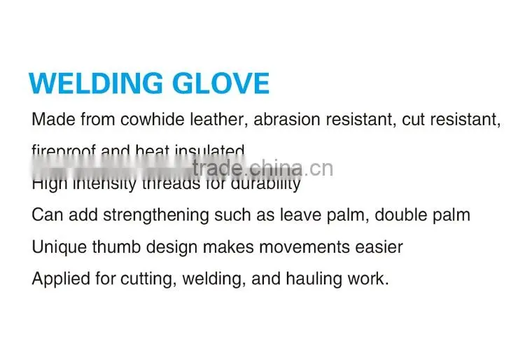 Impact Resistant Gloves Finger Protection Double Palm Leather Gloves LG047