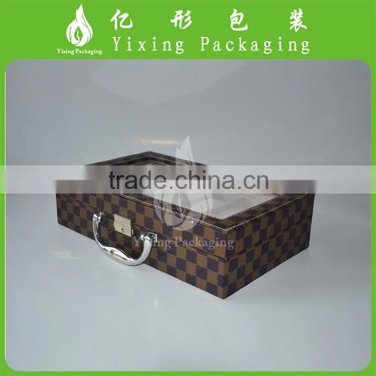 New products wholesale fashion PU leather velvet watch box