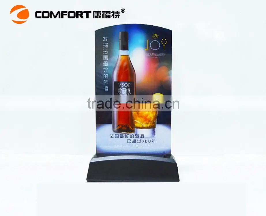 OEM ODM custom made led lighted acrylic price list holder