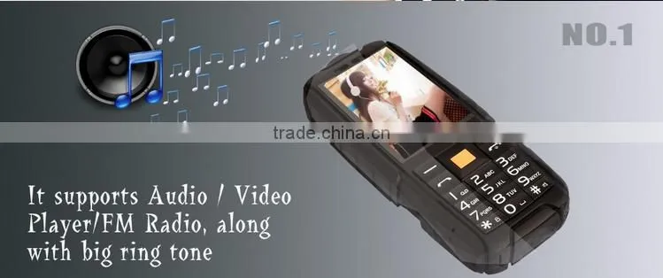 No.1Mobile Phone 2.4" 3.0MP Camera waterproof 4800mAH Dual SIM Strong signal low radiation Stereo Recorder No.1 A9