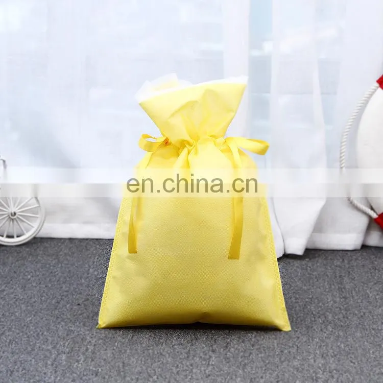 Eco Friendly Non-woven Fabric Gift Bags Drawstring with Logo