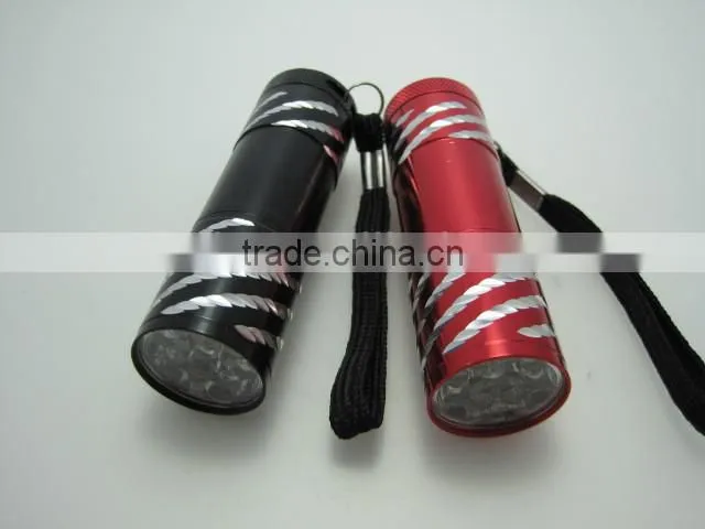 Ningbo handheld flashlight 9 led mini flashlight