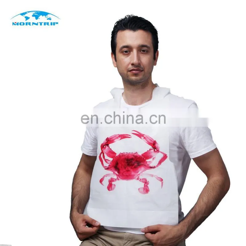 Restaurant Bibs Disposable Plastic+Paper Apron Bibs For Adults