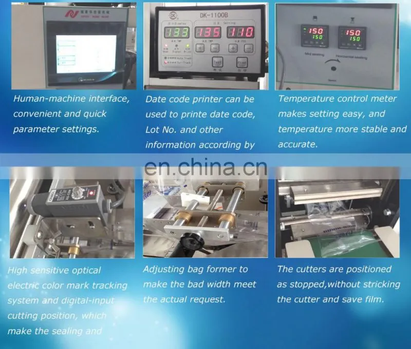 Full Automatic N95 Face Mask 3 Ply Face Mask Plastic Bag Packaging Machine ZP-500SG Mask Packing Machine 3 Sides Seal Pillow Bag