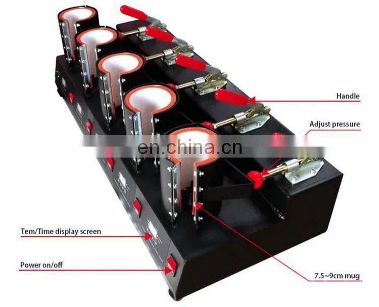 Factory Promotion CE Certification Digital Mug Heat Press Machine for cup ( 6-11oz 7.5-9cm press size adjustable )