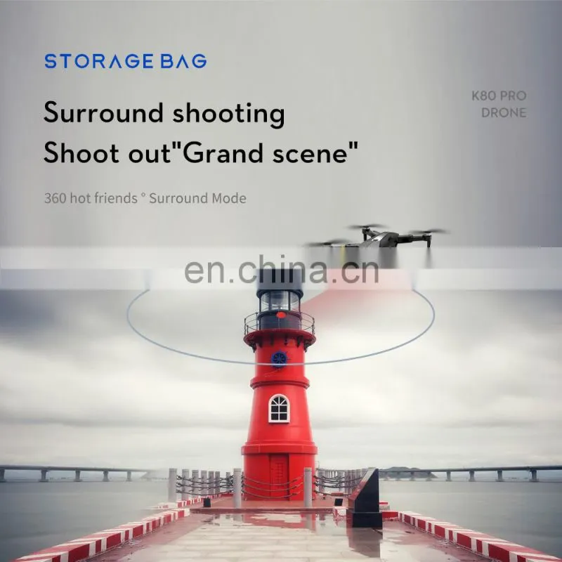 Wholesale K80 Pro Max 360 Degrees Obstacle Avoidance 8K HD Dual Camera 5G WIFI FPV Foldable RC Quadcopter Kid Toy Drones