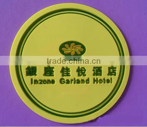 PVC Plastic Cup Coaster, Soft PVC Drink Coaster