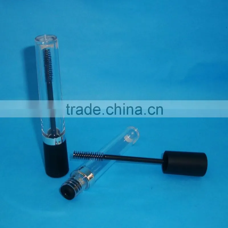 Plastic clear lip gloss tube with lip brush / unique shape empty lip gloss make-up container bottle