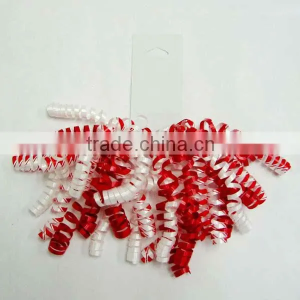 Wholesale High Quality Holiday Decoration Girls Curly Ribbon Bows IN Mixed Color with Clips