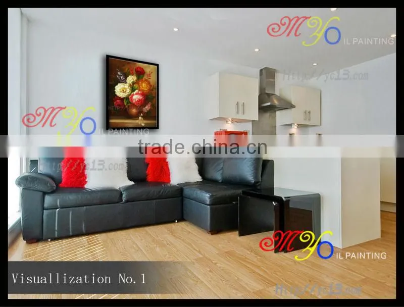 classical bright flower painting for hotel