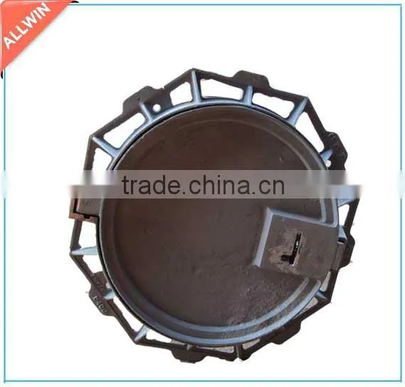 Round Cast Iron Recessed Manhole Cover and frame