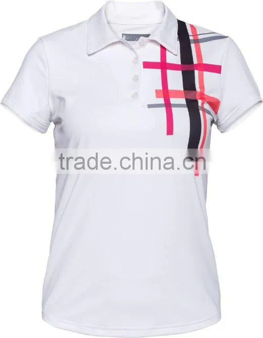 Female custom fashion sublimation polo shirts