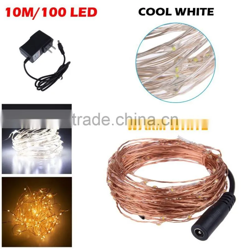 20w 10m Dimmable Led String copper wire lights 12v with rf controller