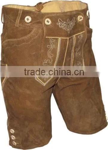 Genuine Suede Bavarian Herren Trachten Lederhose kurz