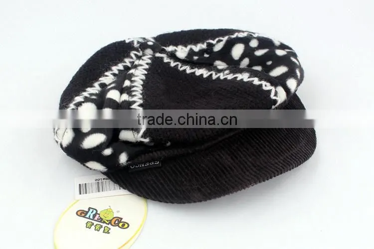 High Discount Children Brand Winter Hats Girl Lint Peaked Caps