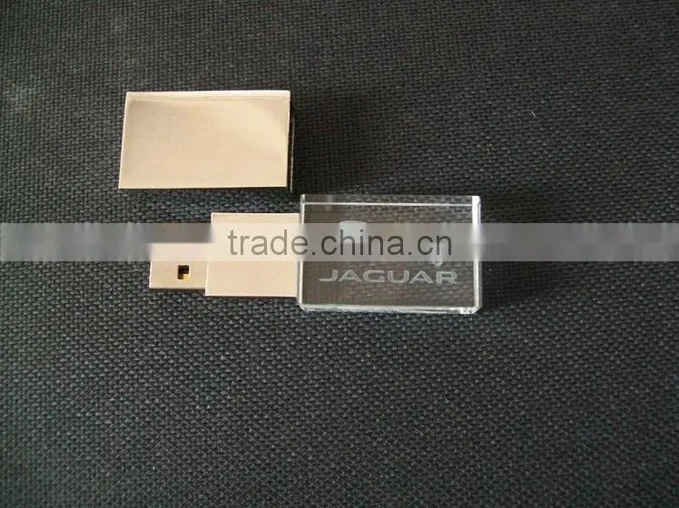 LED red green blue white light USB flash driver crystal usb flash driver