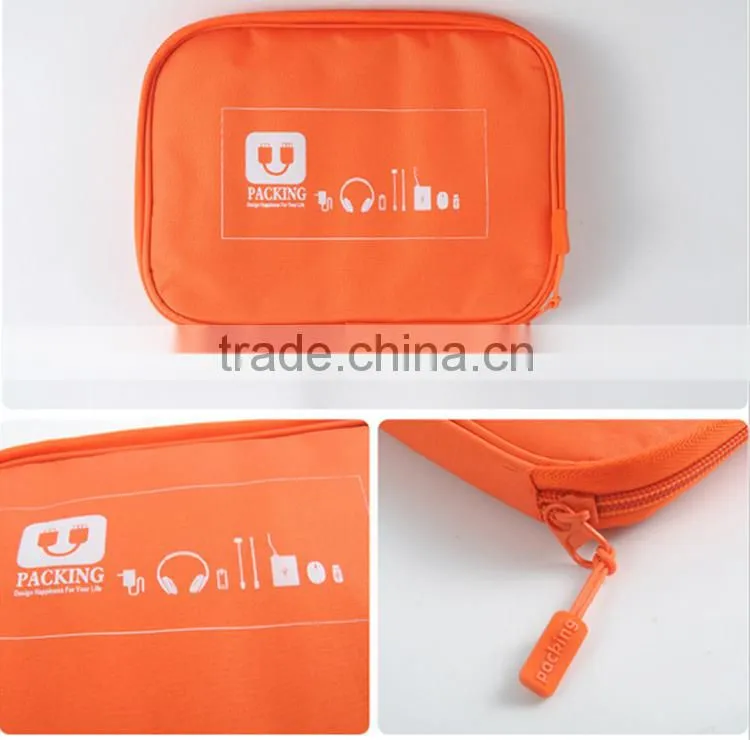 Hot selling USB flash drives case cable power storage bag travel digital organizer
