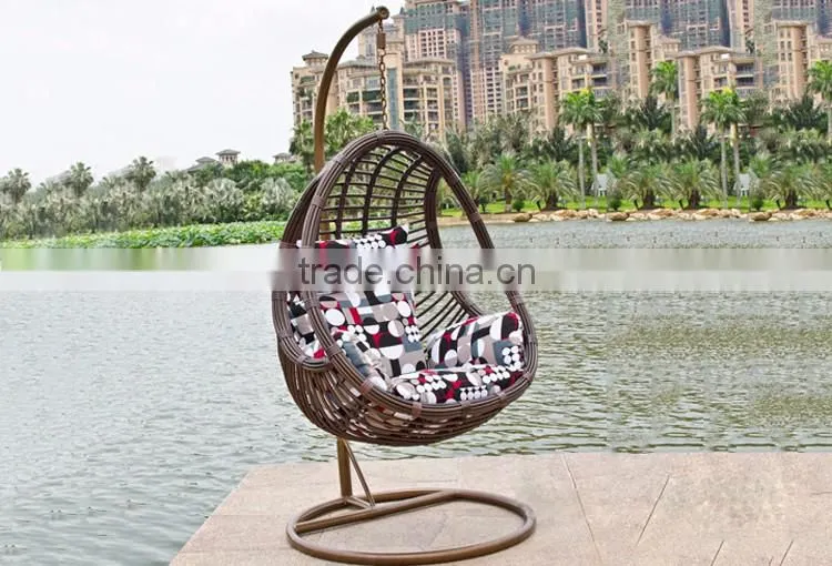 Rattan Outdoor Steel Garden Swing Chair Cover Outdoor Single Seat Swing Chair