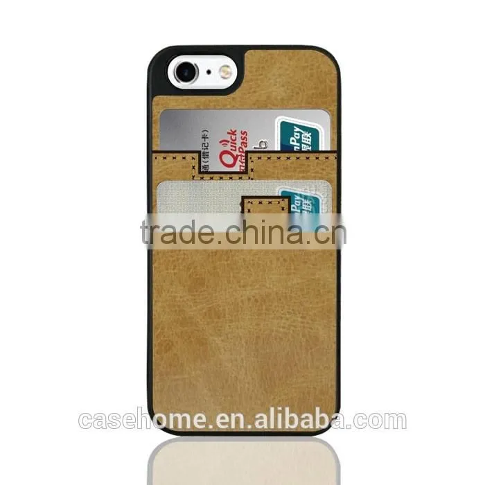 Crazy Horse Pattern PU Back Cover for iphone 7 with Card Slots