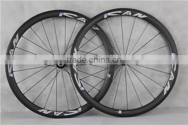 Super light carbon clincher wheelset wide edge carbon fiber wheels W40C