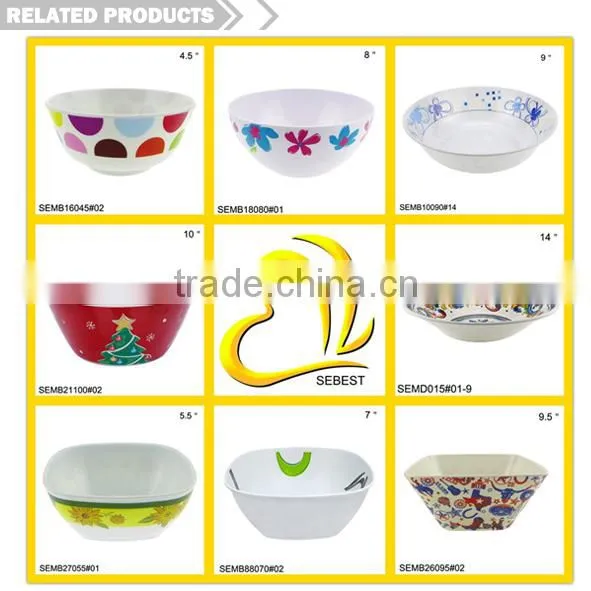 EPK eco-friendly plastic bamboo salad tortilla holder bowt set